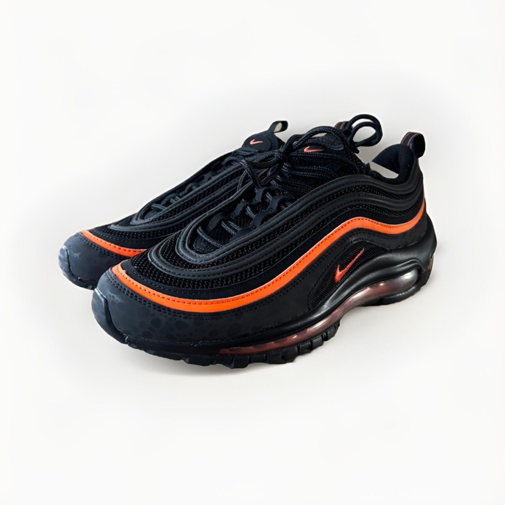 Air max 97 black with orange size 7 kids